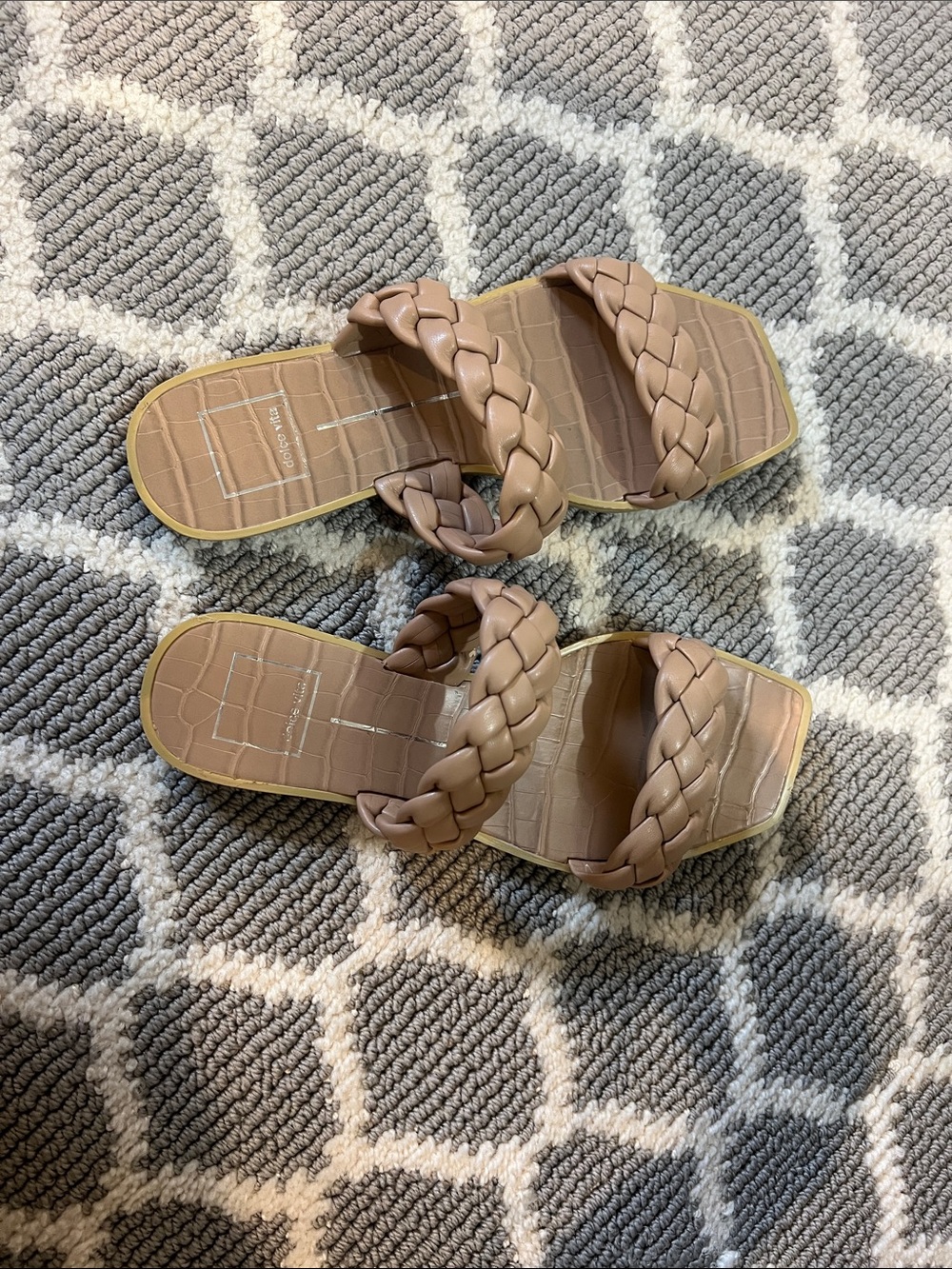 DOLCE VITA Slide Sandals in Taupe - Women